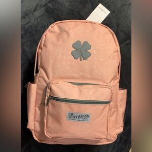 Lucky Brand Peach Backpack with Clover Design